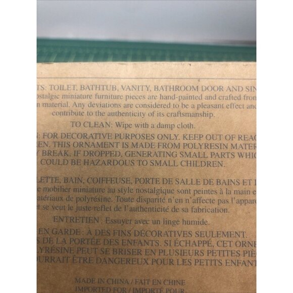 Avon - Victorian Memories Miniature Furniture Collectibles 5 piece- Bathroom - Picture 13 of 14